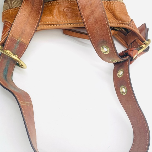 COACH✨Slim Bleecker Signature Cognac Brown Leather Satchel - Picture 11 of 16